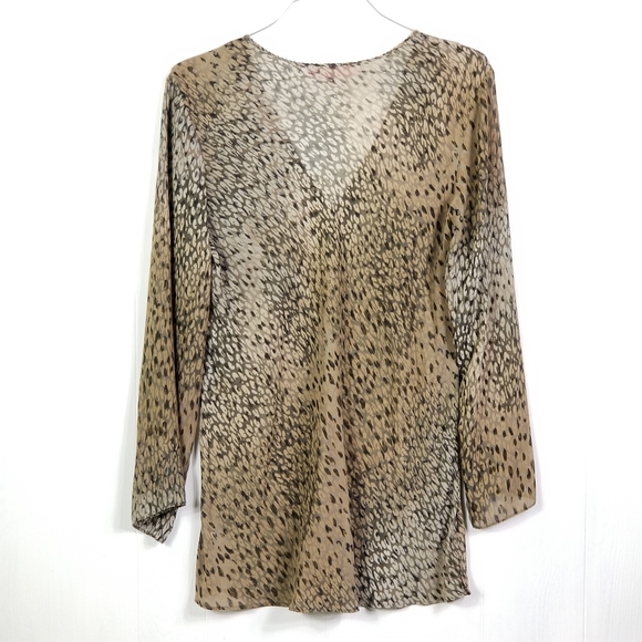 Victoria secret leopard print top sz L - Picture 2 of 4